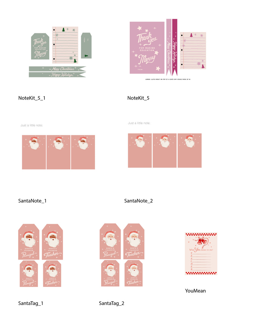 Holiday Teacher Appreciation Tags & Flags (Vol.4)