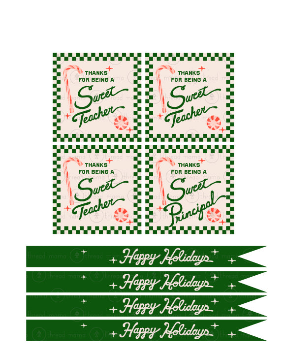 Holiday Teacher Appreciation Tags & Flags (Vol.4)