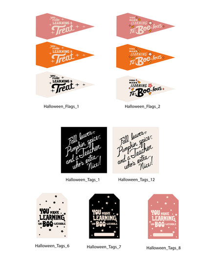 October Teacher Tags & Flags (Vol. 4)