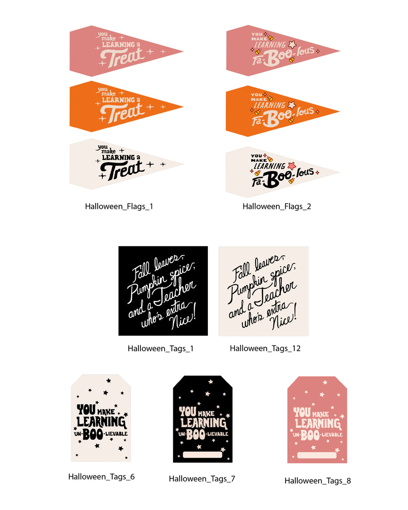 October Teacher Tags & Flags (Vol. 4)