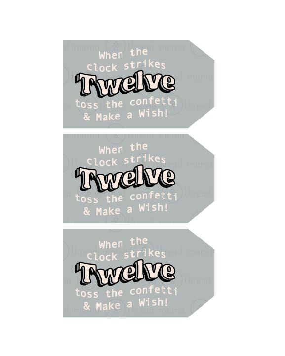 New Year's Eve Tags, Flags - (2025)