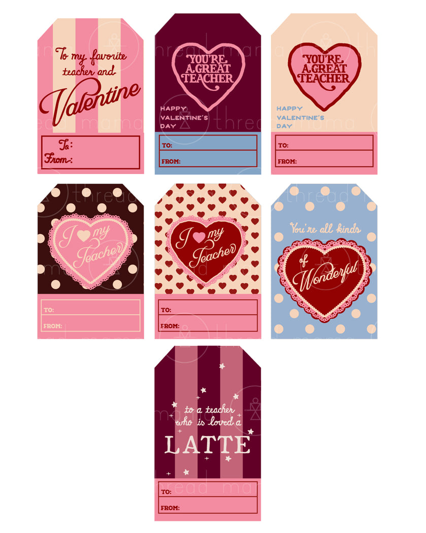 Valentine's Tags - Teachers (Vol. 7)