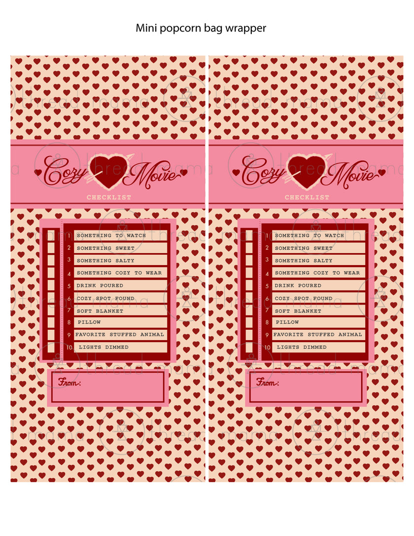 Valentine's Popcorn Tags
