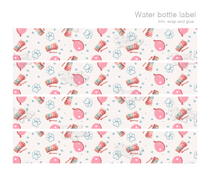 Blue-ish Party Tags and Flags