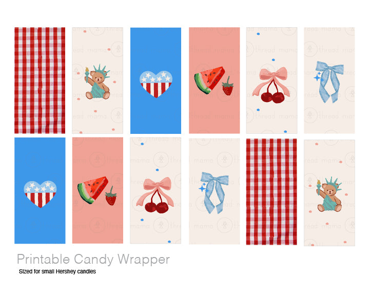 4th of July Tags, Flags, candy Wrappers, Soda Wrappers, Banners (Vol.5)