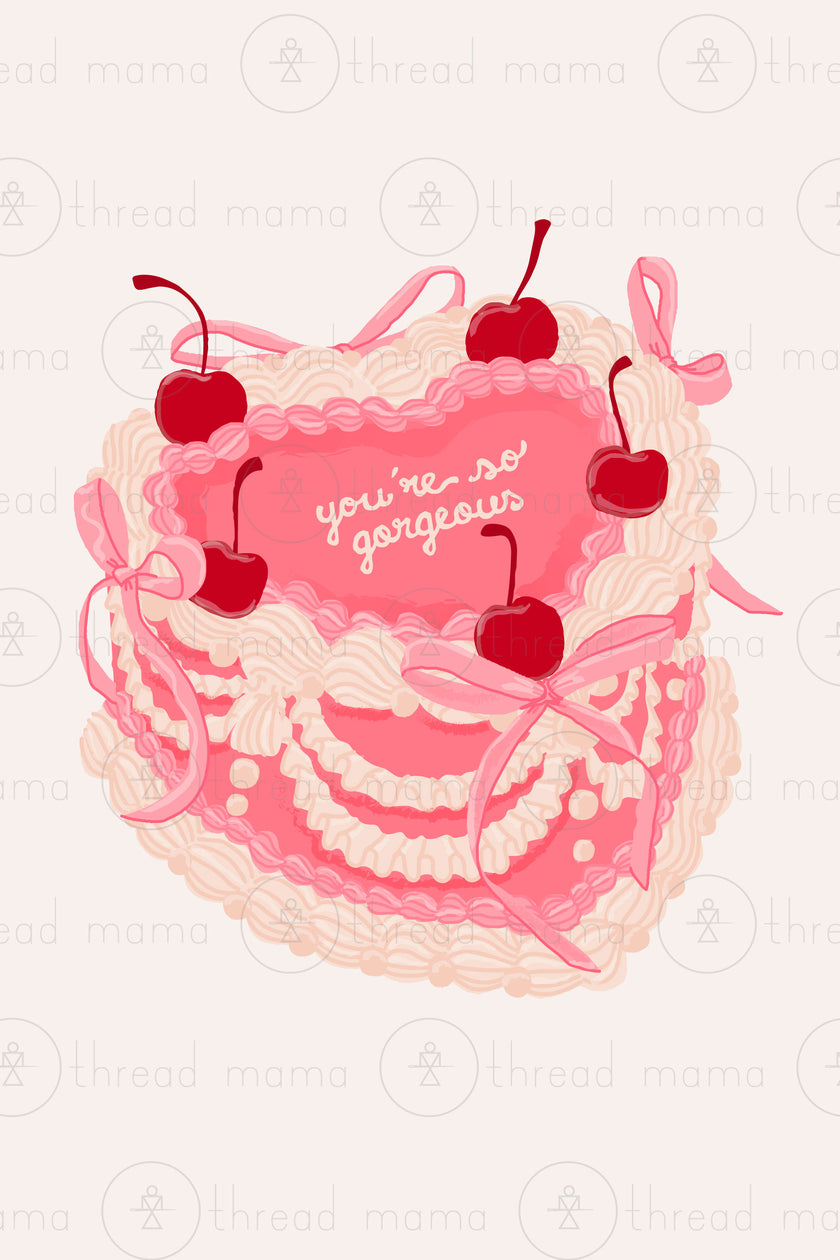 You're So Gorgeous Cake - Set