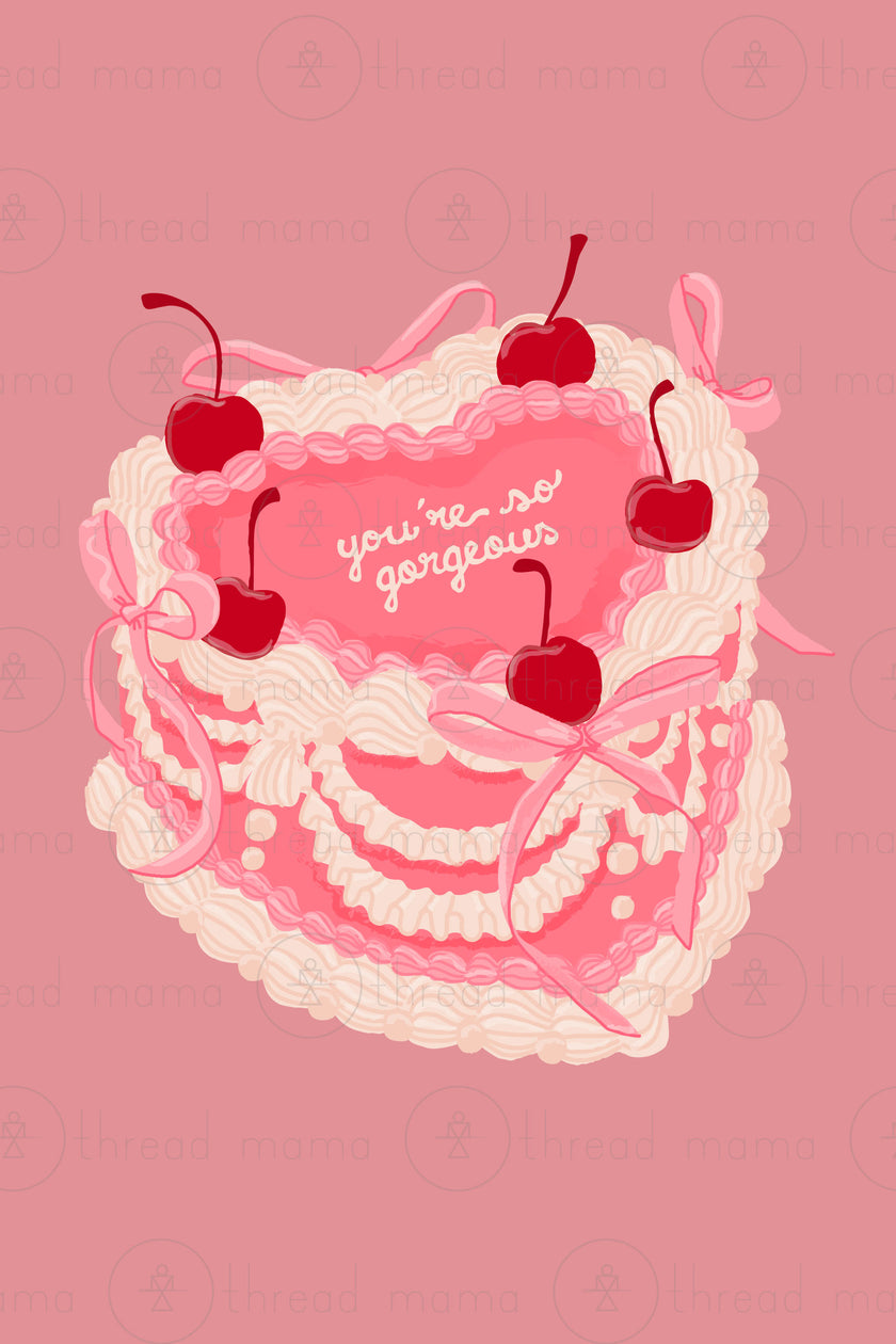 You're So Gorgeous Cake - Set