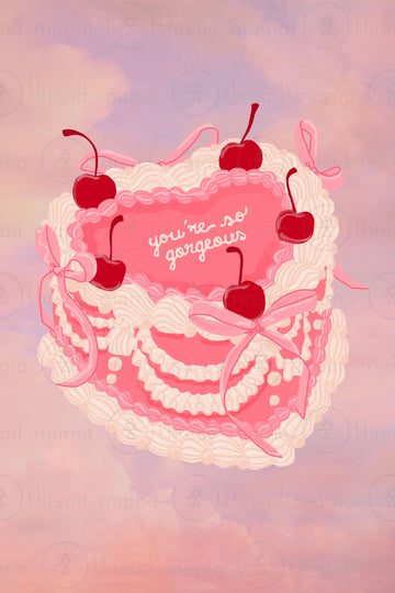 You're So Gorgeous Cake - Set