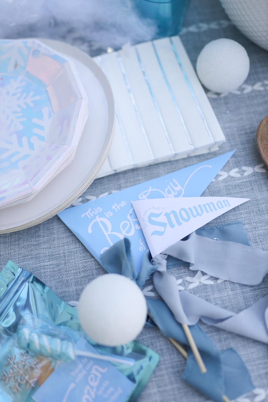 Frozen Birthday Tags and Flags in collaboration with @myfourwonders