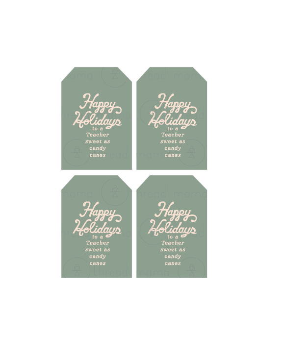 Holiday Teacher Appreciation Tags & Flags (Vol.5)