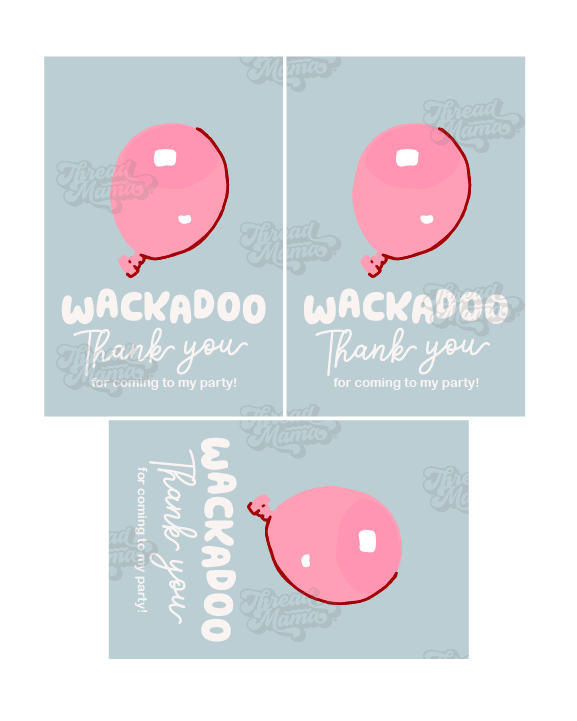 Blue-ish Party Tags and Flags