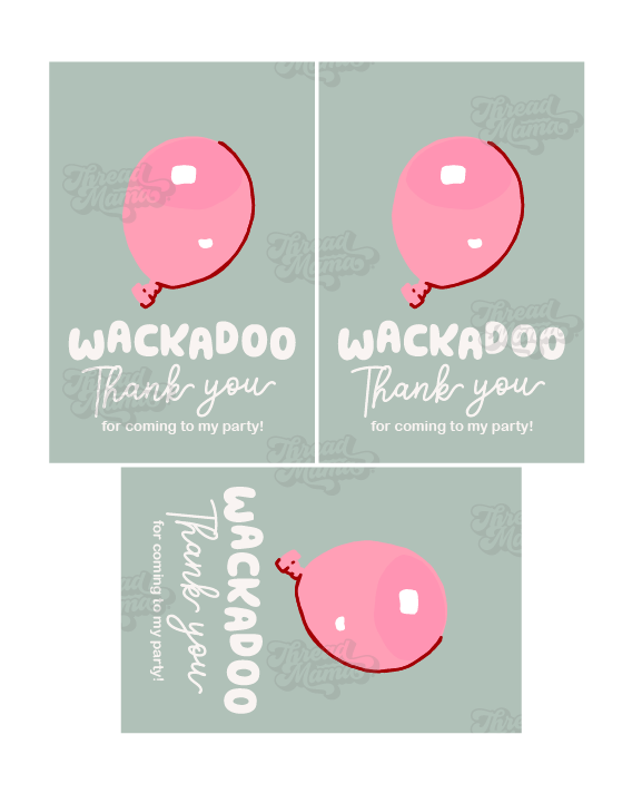 Blue-ish Party Tags and Flags