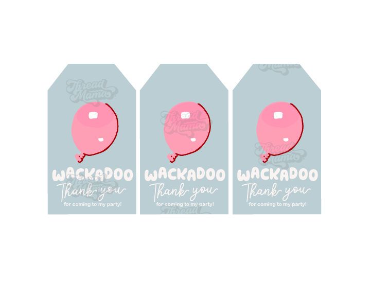 Blue-ish Party Tags and Flags