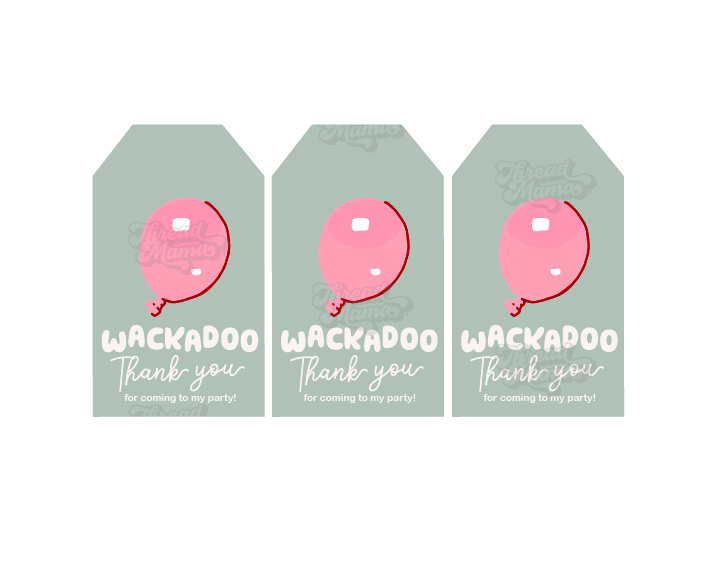 Blue-ish Party Tags and Flags