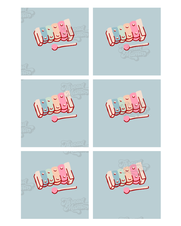 Blue-ish Party Tags and Flags