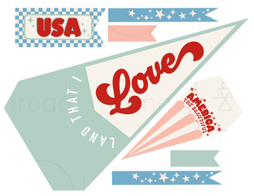 4th of July Tags and Flags (Vol.2)