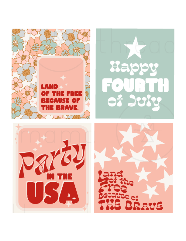 4th of July Tags and Flags (Vol.2)