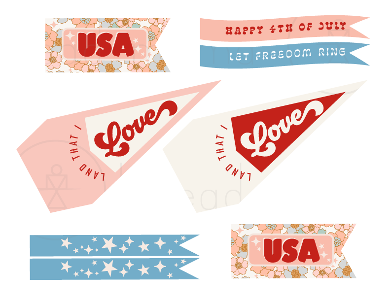 4th of July Tags and Flags (Vol.2)