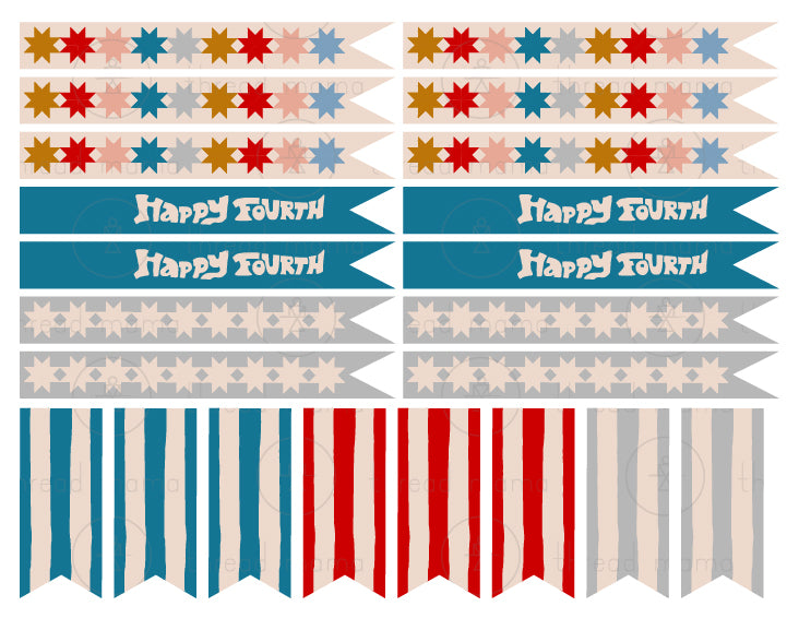 4th of July Tags and Flags (Vol.3)