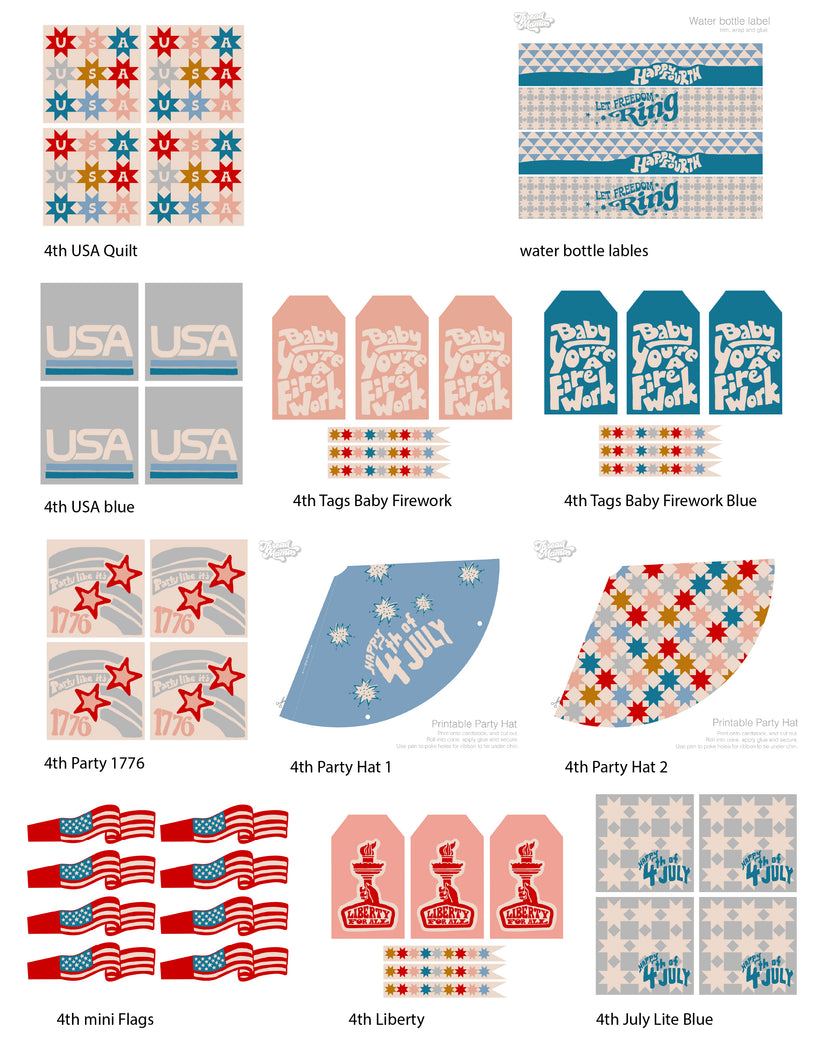 4th of July Tags and Flags (Vol.3)