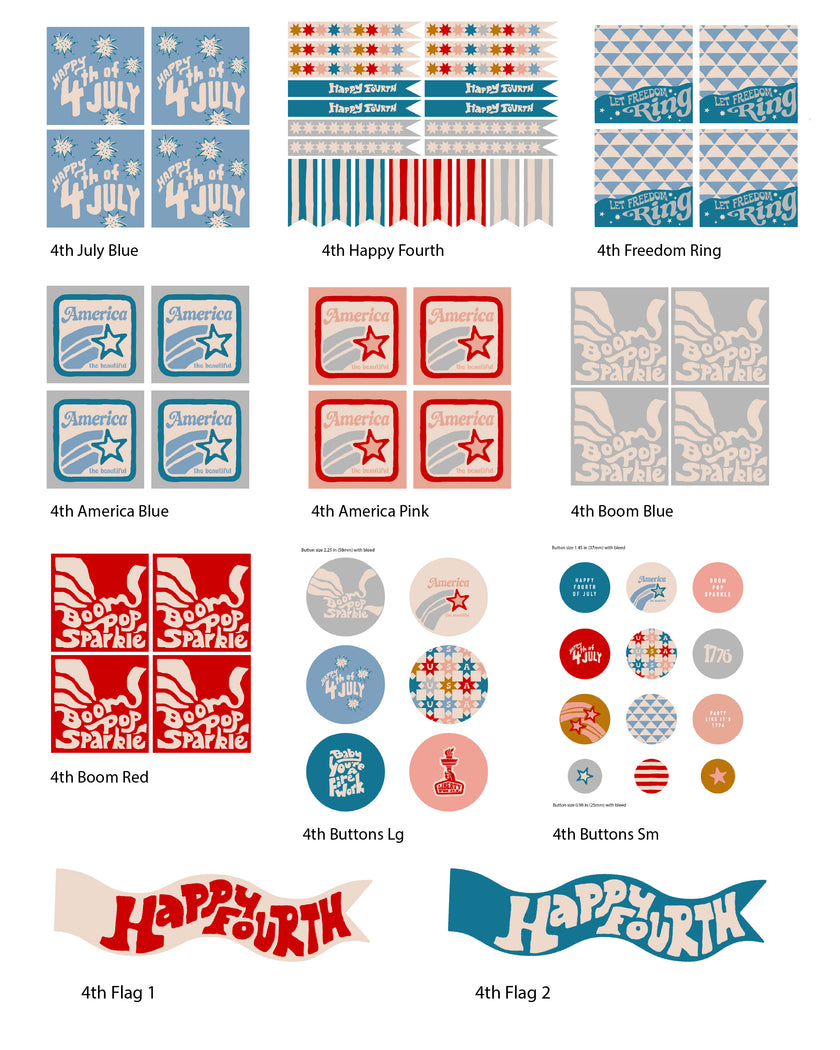 4th of July Tags and Flags (Vol.3)