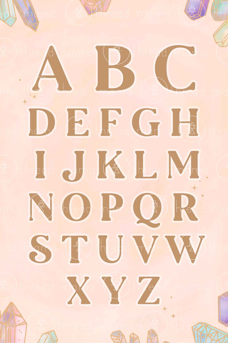 Alphabet & ABC - Gem Collection (Printable Poster)