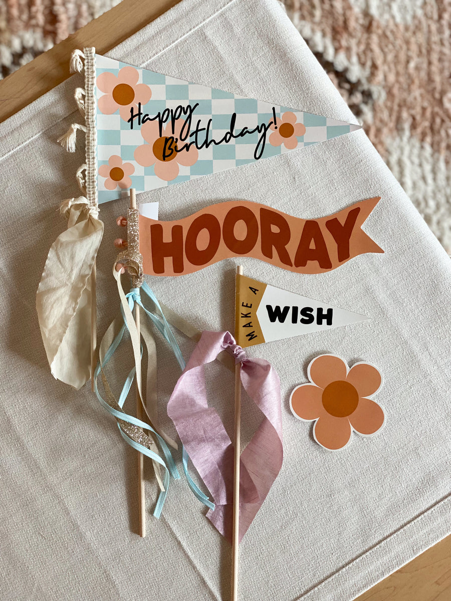 Books Birthday Tags and Flags