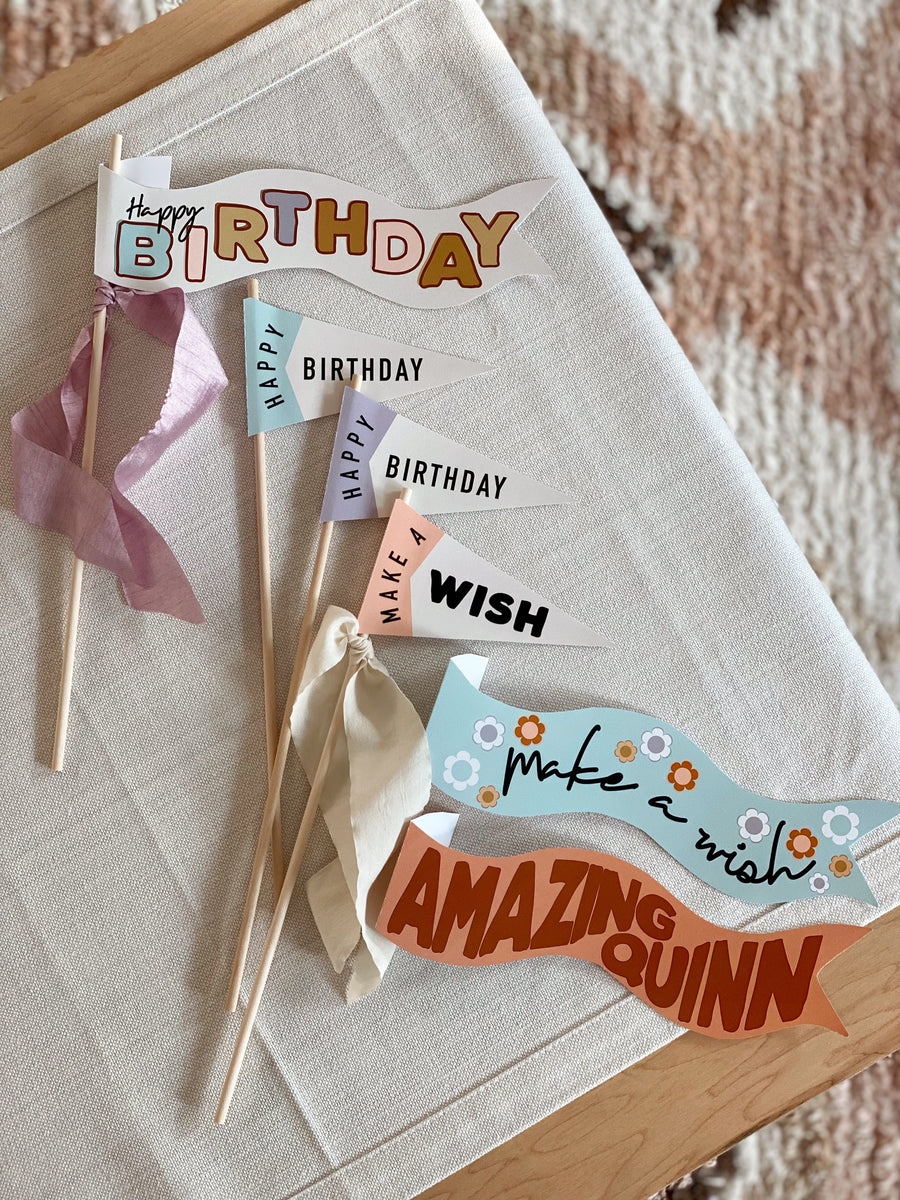Books Birthday Tags and Flags