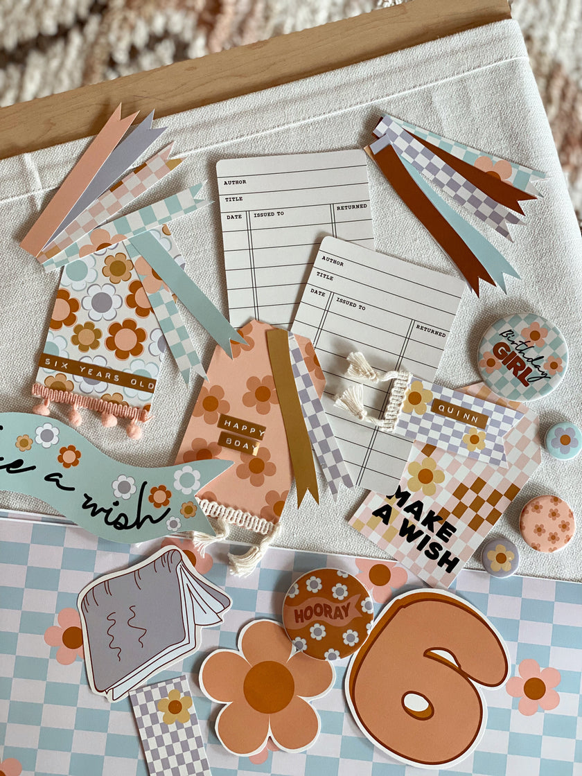 Books Birthday Tags and Flags