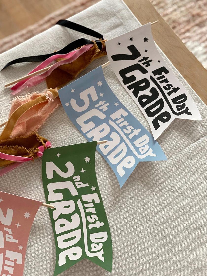 Back to School - First Day - Printable Pennants (Vol.3)