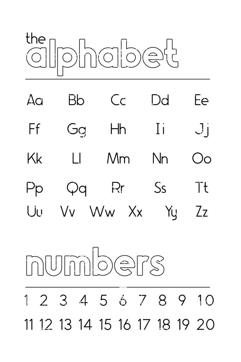 Printable Alpha Numbers Alphabet and Numbers Collection 2 (Printable Poster) – Thread Mama