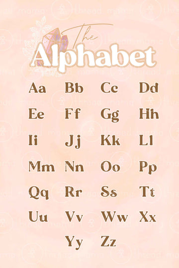 Alphabet & ABC - Gem Collection (Printable Poster)