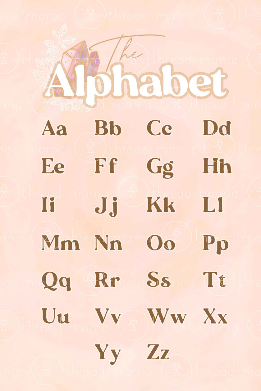 Alphabet & ABC - Gem Collection (Printable Poster)