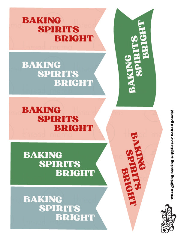 Christmas Gift Basket Tags