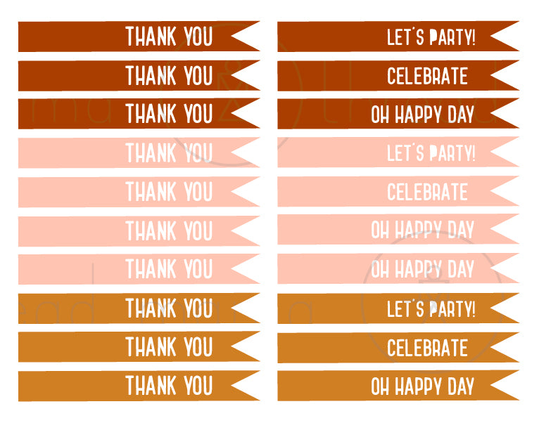 Generic Birthday Tags and Flags