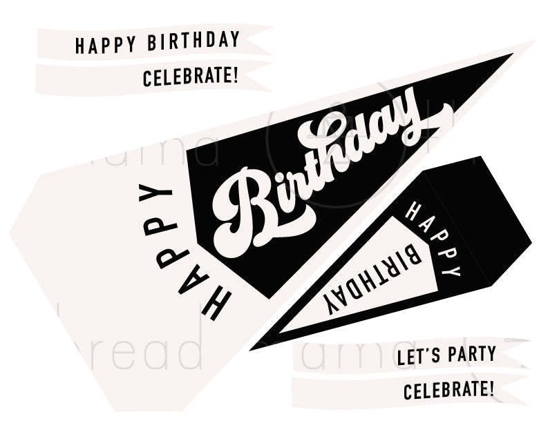 Generic Birthday Tags and Flags