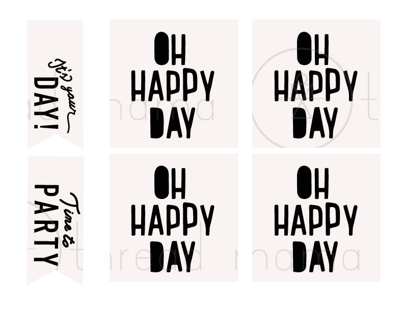 Generic Birthday Tags and Flags