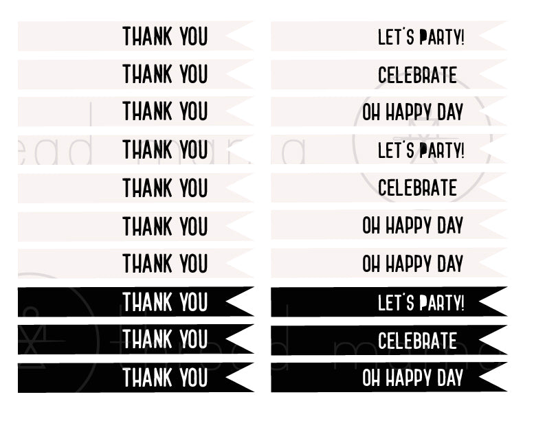 Generic Birthday Tags and Flags