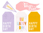 Generic Birthday Tags and Flags