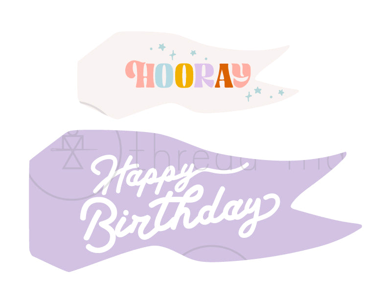Generic Birthday Tags and Flags