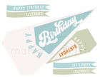 Generic Birthday Tags and Flags