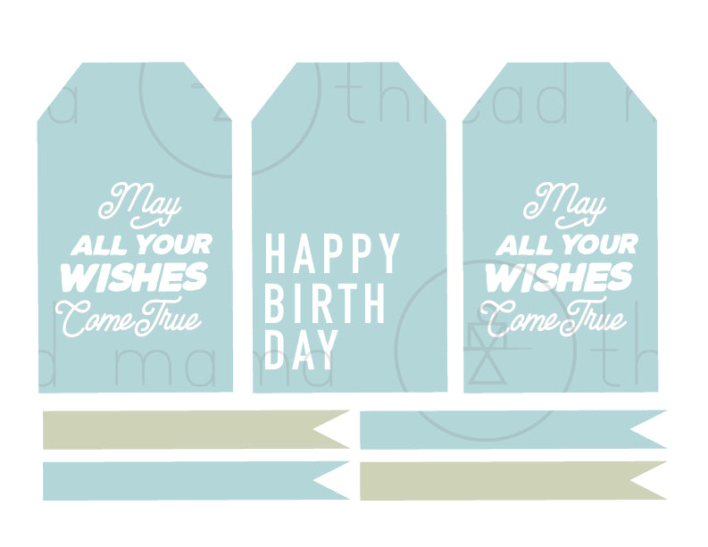 Generic Birthday Tags and Flags
