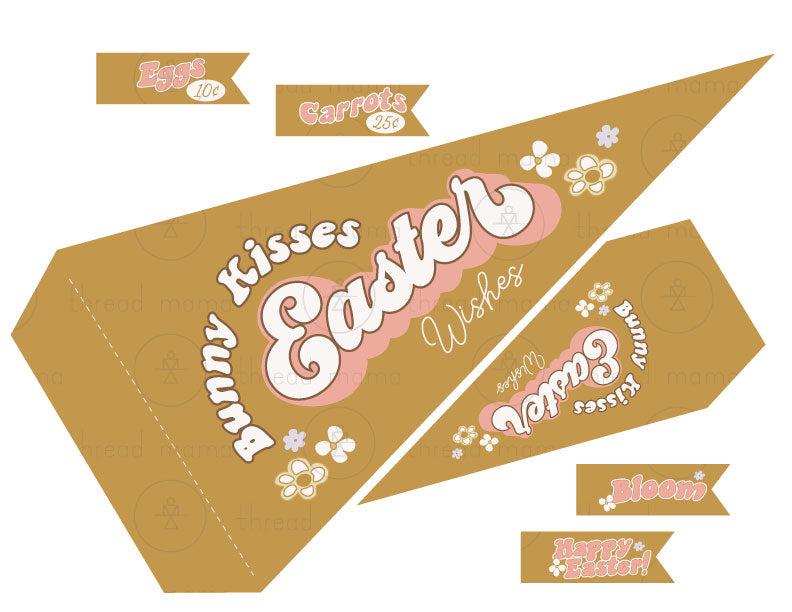 Bunny Kisses (Printable Pennant)