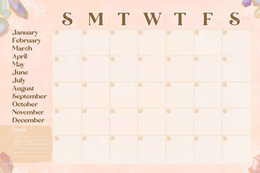 Days & Calendar - Gem Collection (Printable Poster) days-calendar-gem-collection-printable-poster