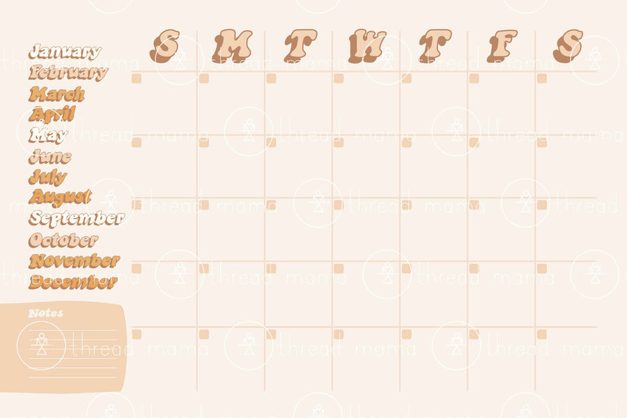 Calendar Printable Poster