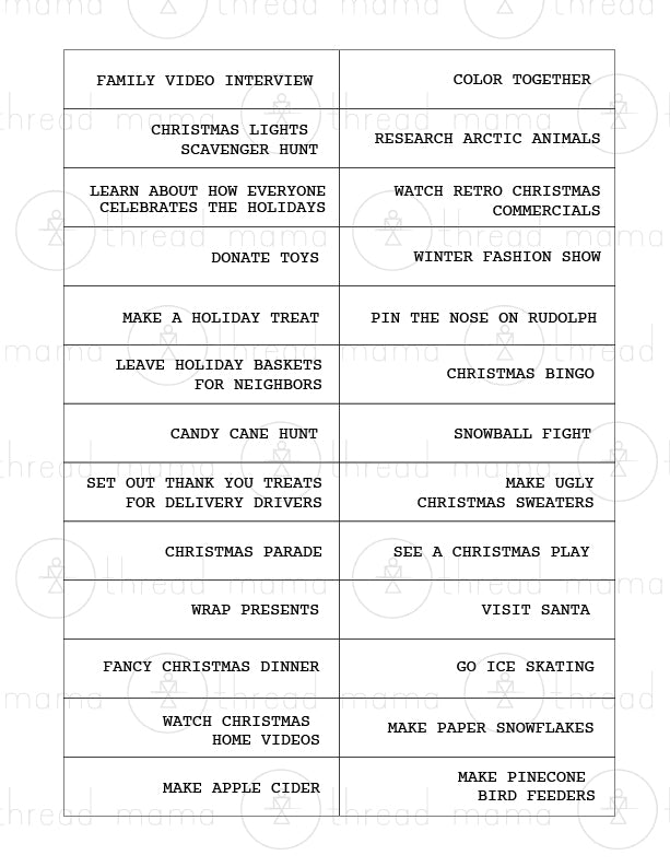 Christmas Tags, Flags - Black & White - (Vol.2)