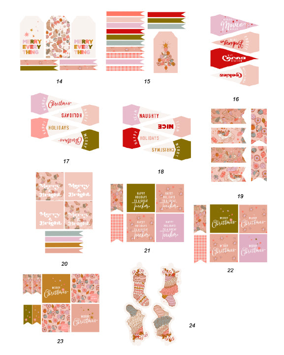 Christmas Tags, Flags - (Vol.2)