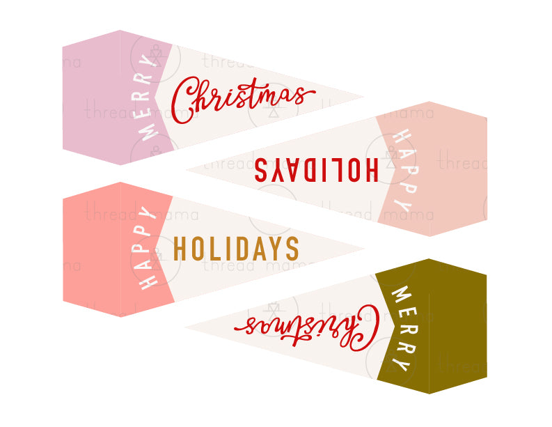 Christmas Tags, Flags - (Vol.2)