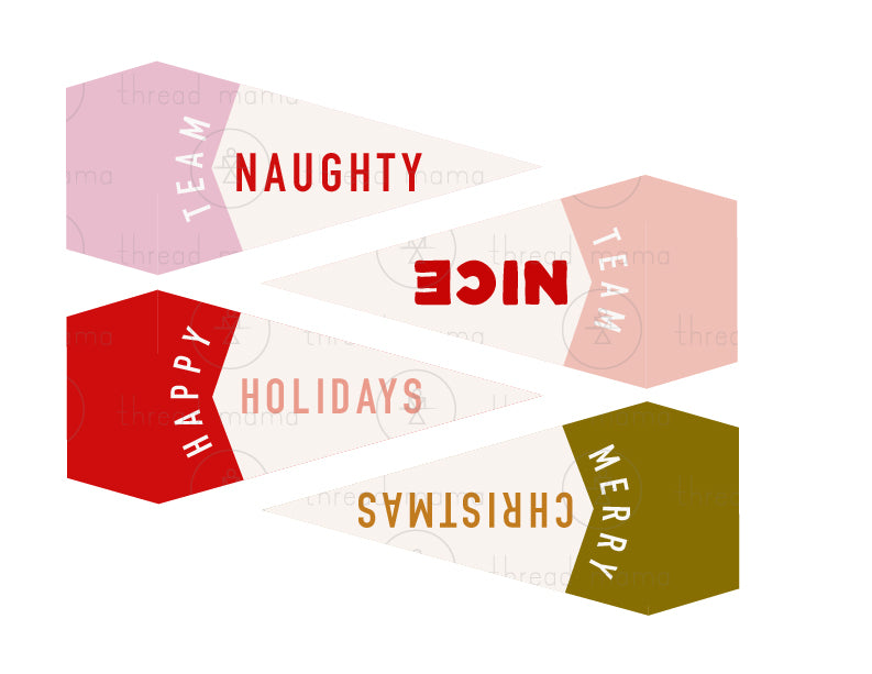 Christmas Tags, Flags - (Vol.2)