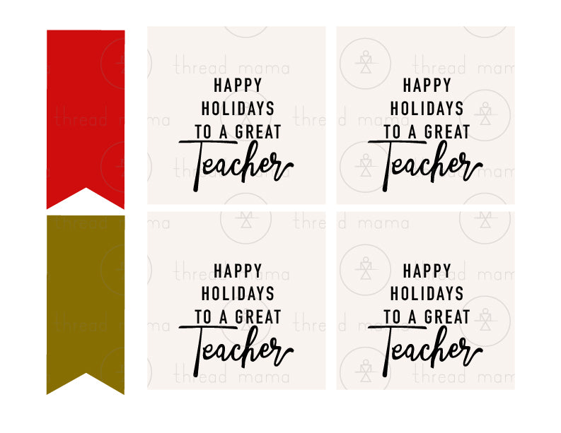 Christmas Tags, Flags - Black & White - (Vol.2)